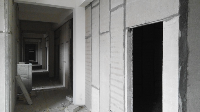 隔斷墻使用輕質墻板的案例