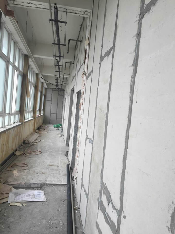 博悅佳輕質復合墻板隔斷墻施工案例